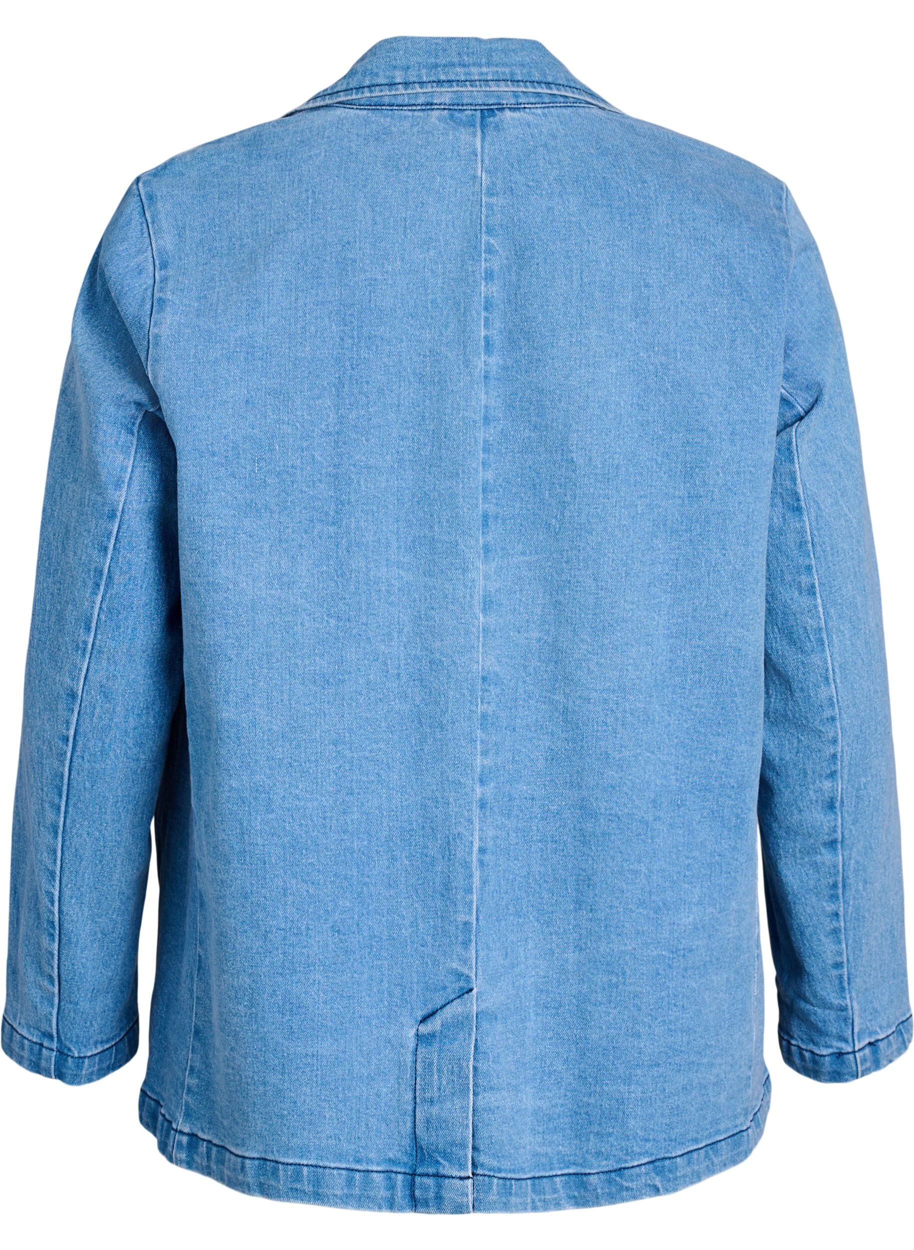 ZizziDenim blazer met zakken, Blauw, Packshot image number 1