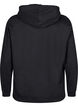 Sweater met capuchon en print, Zwart, Packshot image number 1