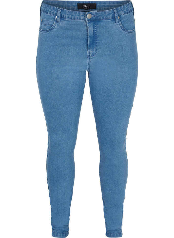 super slim fit Amy jeans met hoge taille, Blauw, Packshot image number 0