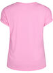 T-shirt met korte mouwen van katoenmix, Roze, Packshot image number 1
