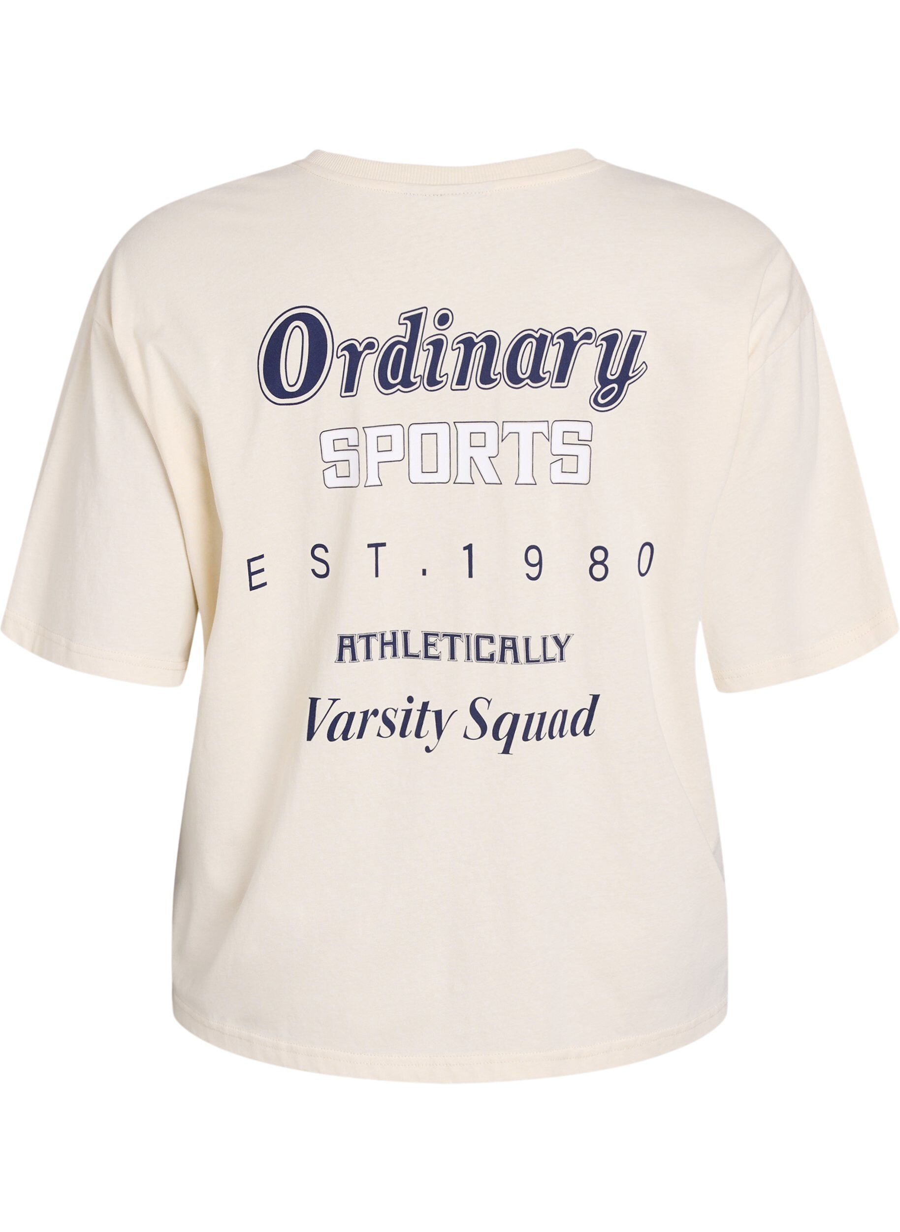 ZizziOversized T-shirt met rugprint, Beige, Packshot image number 1