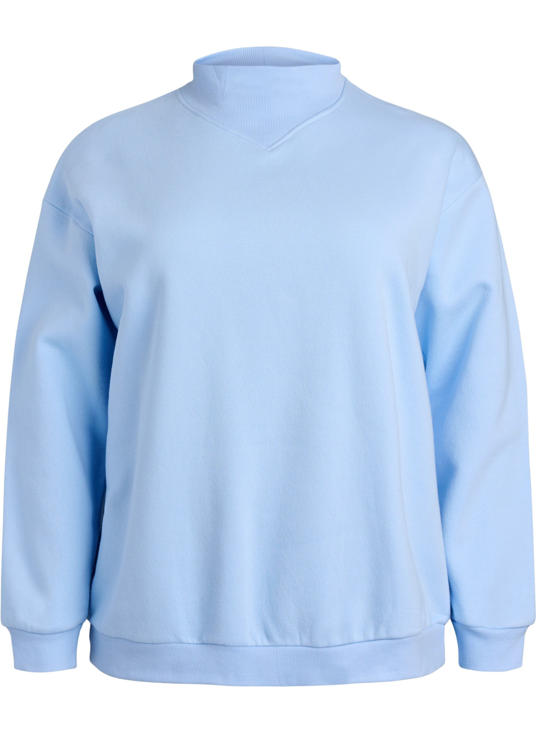 Sweatshirt met hoge kraag en lange mouwen
