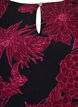Viscose blouse met bloemenprint en smockwerk, Donker Bordeaux, Packshot image number 2