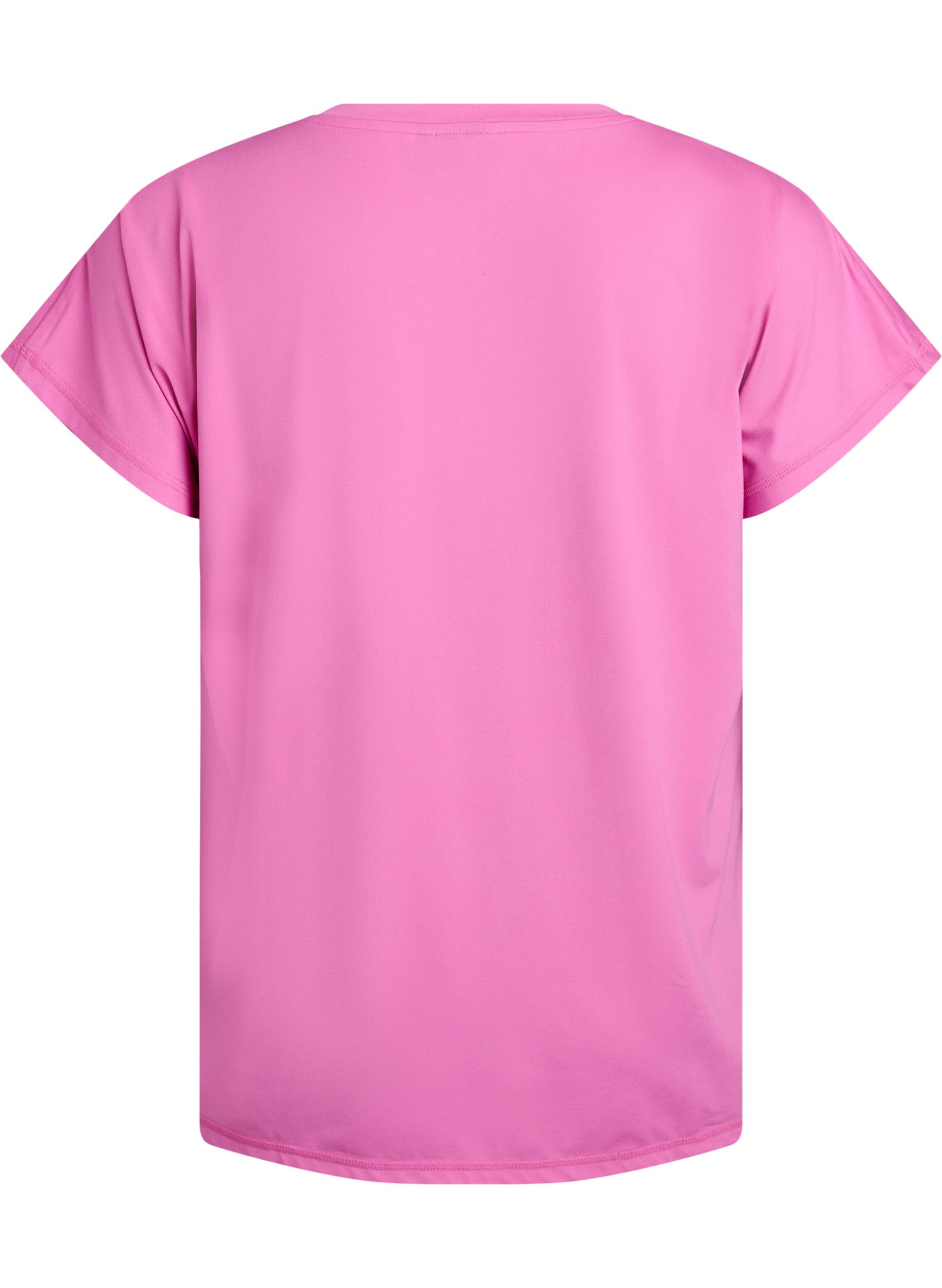 ZizziLosvallend sport T-shirt met V-hals, Roze, Packshot image number 1