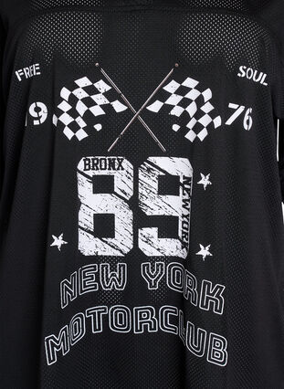 ZizziSporty T-shirt met print aan de voorkant, Black, Packshot image number 2