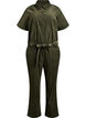 Corduroy jumpsuit met straight-fit broekspijpen, Groen, Packshot image number 0