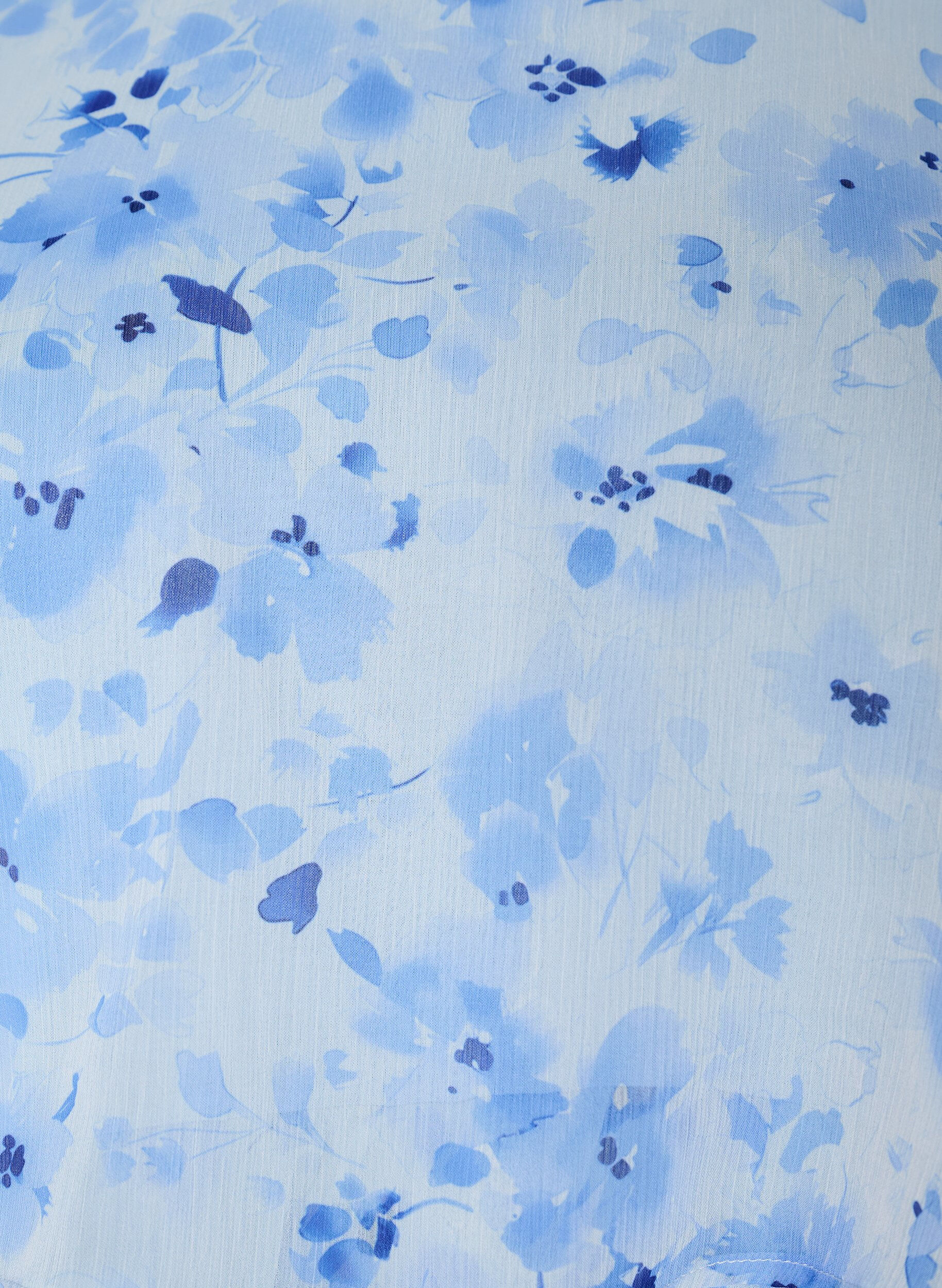 ZizziKorte jurk met chiffonlook, bloemenprint en volantlagen, Blauw, Packshot image number 2