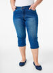 Emily slim fit denim capribroek, Blauw, Model image number 2