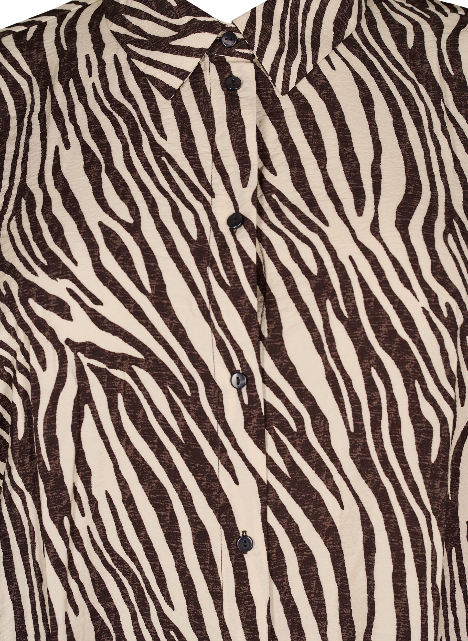 ZizziLange blouse met zebraprint, Bruin, Packshot image number 2