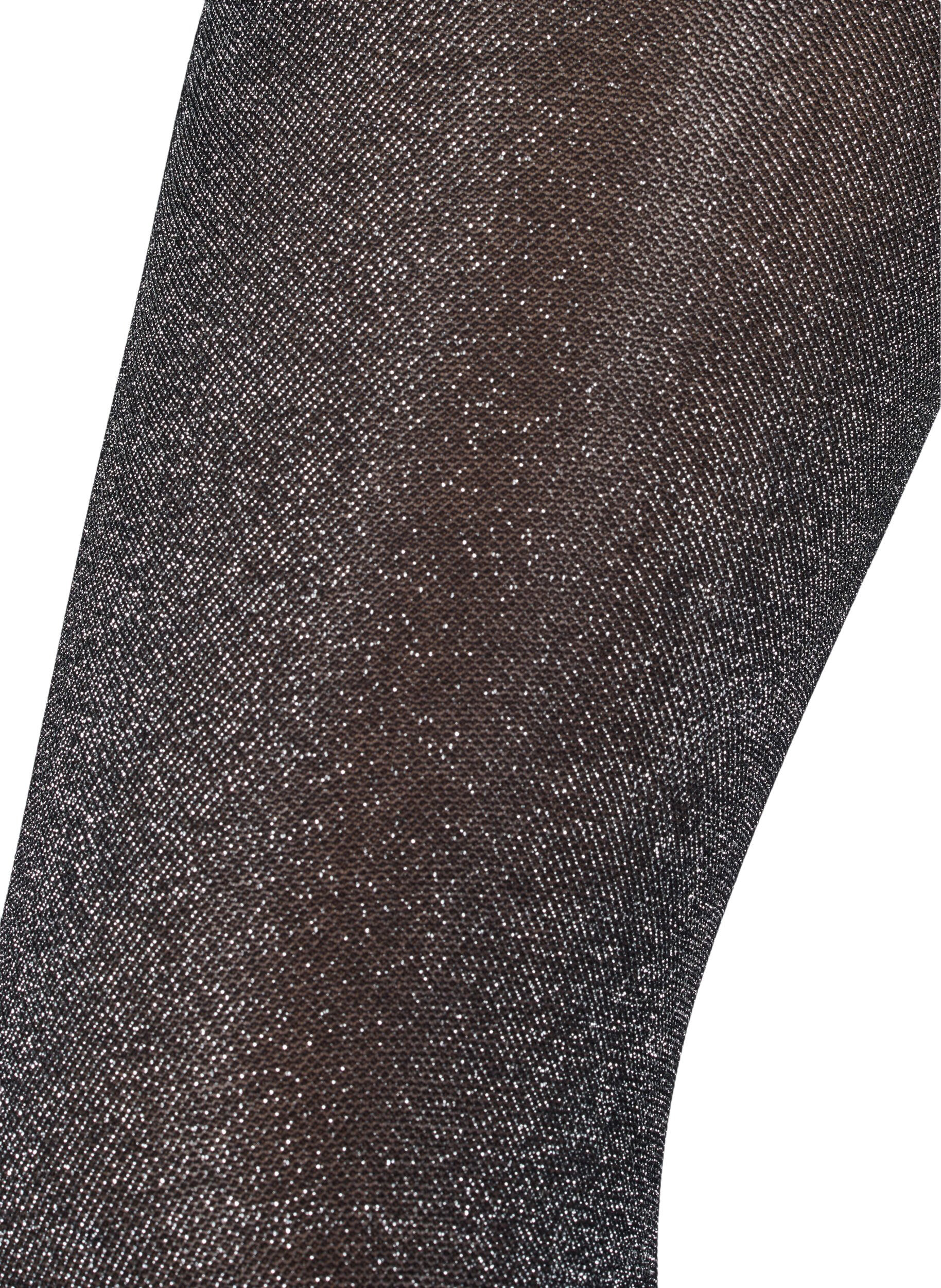 ZizziGlitter panty in 50 denier, Zwart, Packshot image number 1