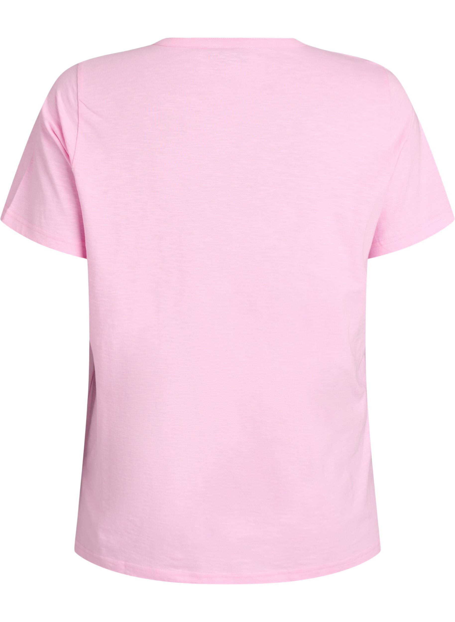 ZizziT-shirt met knoopdetail, Roze, Packshot image number 1