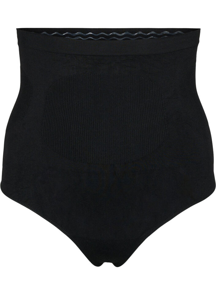 Shapewear string met hoge taille, Black, Packshot