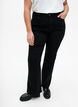 Ellen bootcut jeans met hoge taille, Zwart, Model image number 2