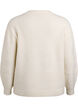 Gebreide blouse met aangehechte koorddetails, Beige, Packshot image number 1
