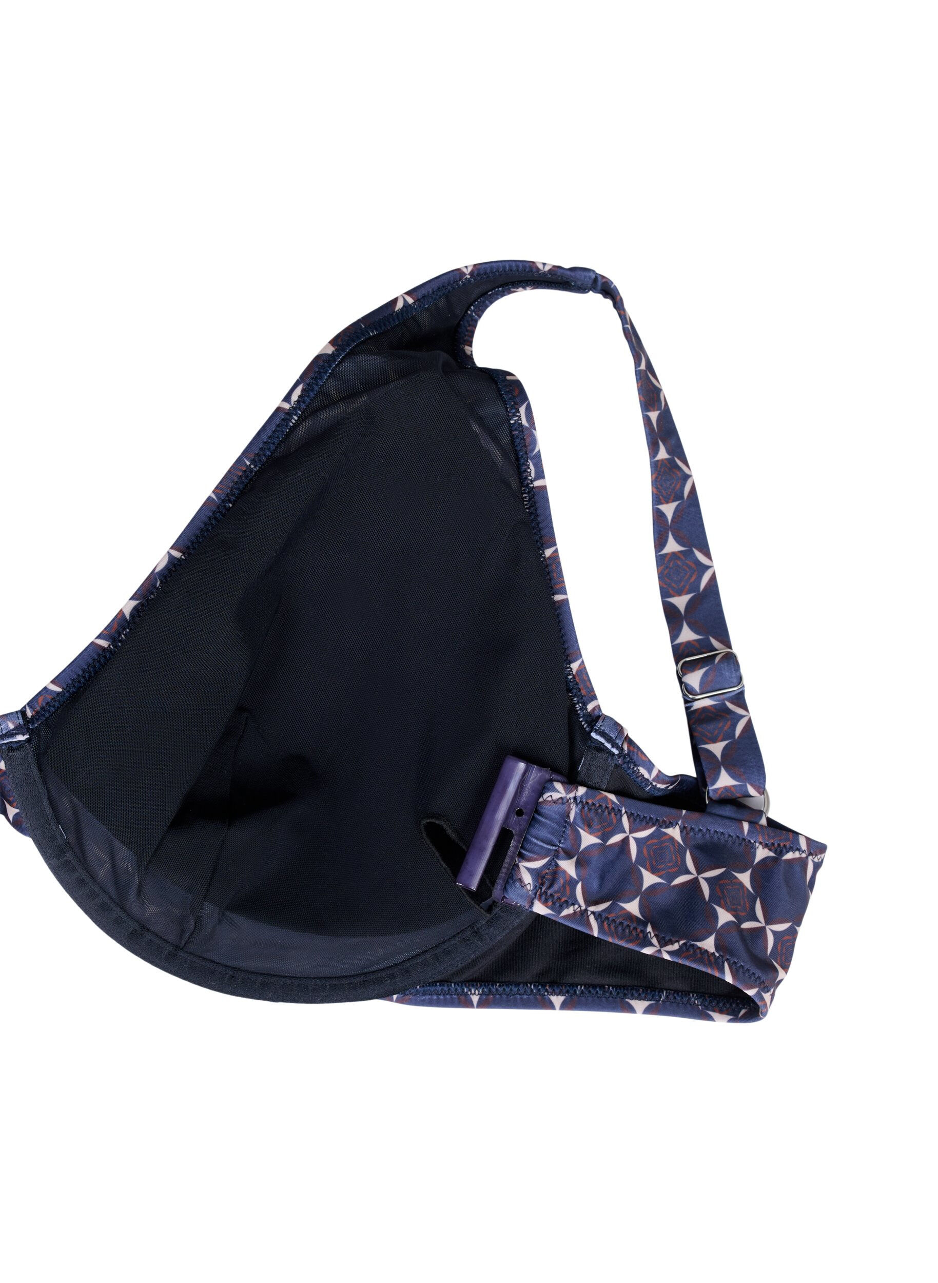 ZizziBedrukte bikinitop met beugel, Blauw, Packshot image number 3