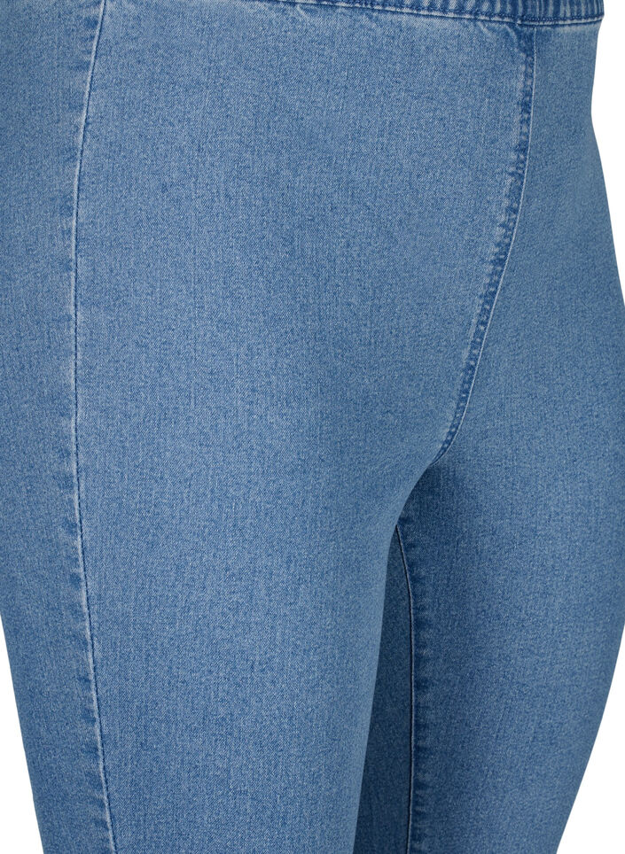FLASH - denim capri broek met hoge taille en slanke pasvorm, Blauw, Packshot image number 2