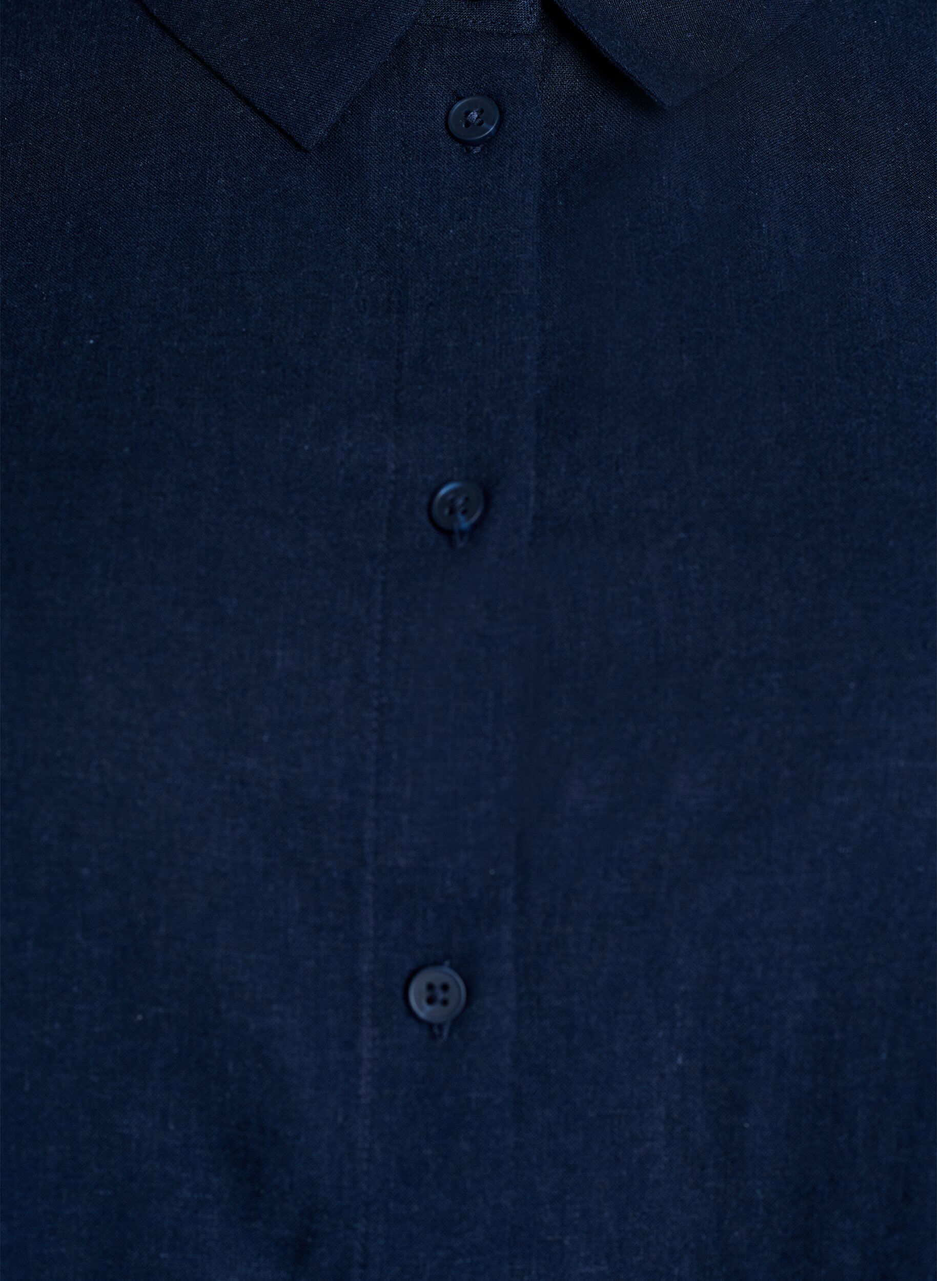 ZizziShirt met korte mouwen in linnen en viscose, Blauw, Packshot image number 2