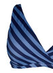 Driehoekige bikinitop met strepen en een wikkel detail, Blauw, Packshot image number 2