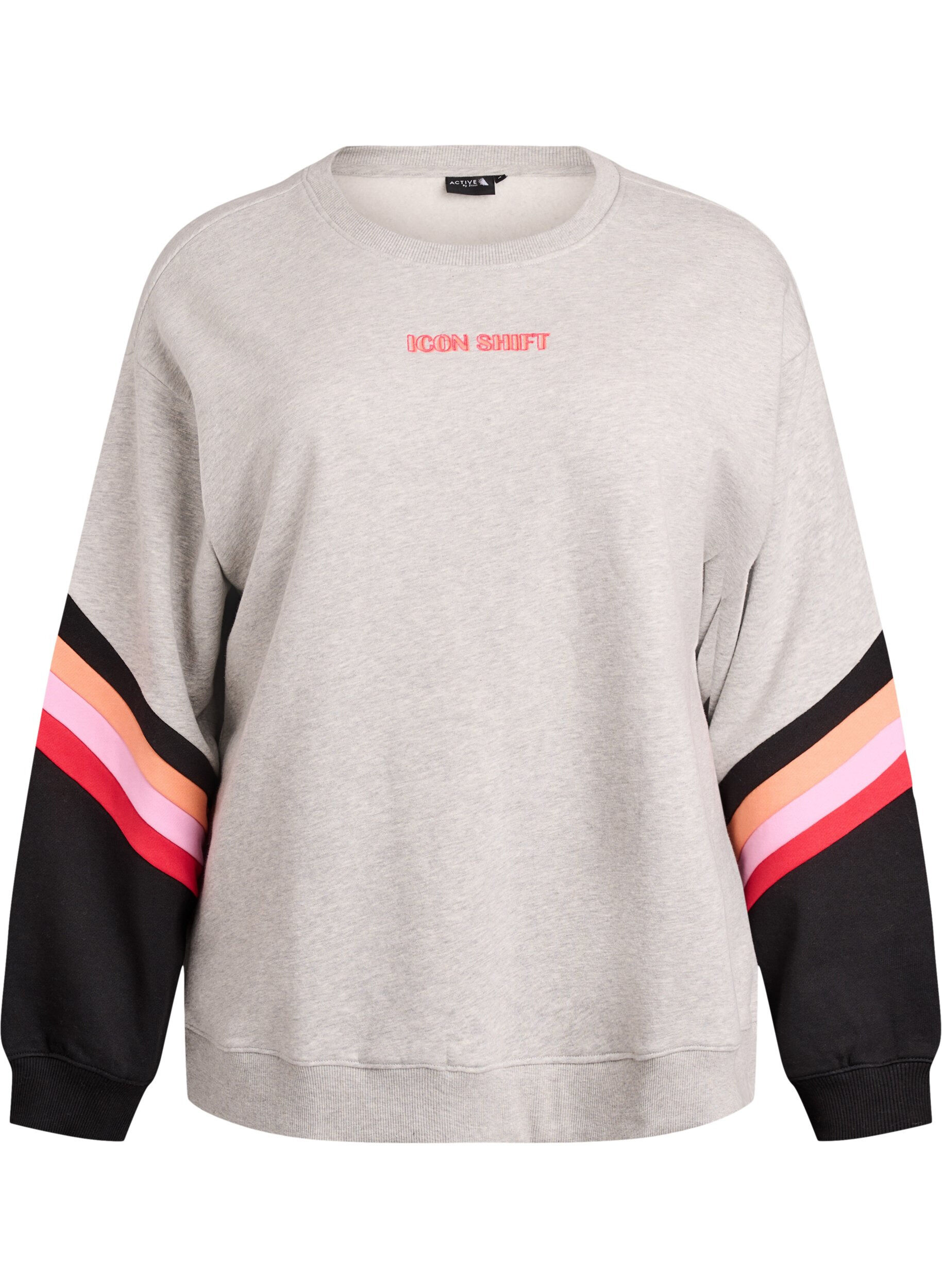 Sweatshirt met losse pasvorm met contrastdetails op de mouwen