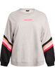 Sweatshirt met losse pasvorm met contrastdetails op de mouwen, Grijs, Packshot image number 0