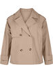 Korte trenchcoat met klassieke details, Grijs, Packshot image number 0