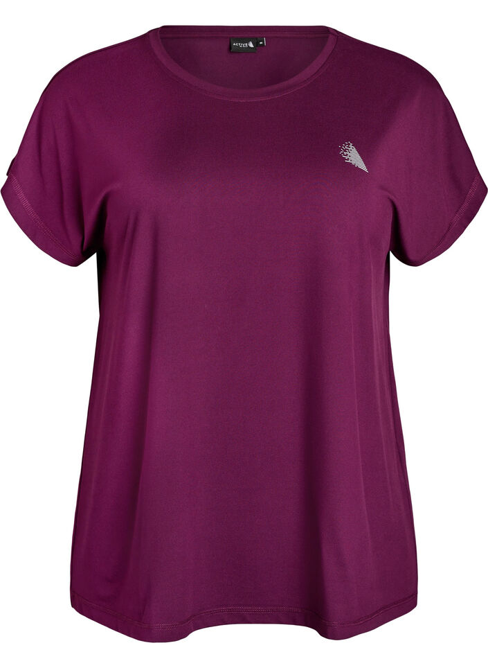 Effen gekleurd trainingsshirt, Paars, Packshot image number 0