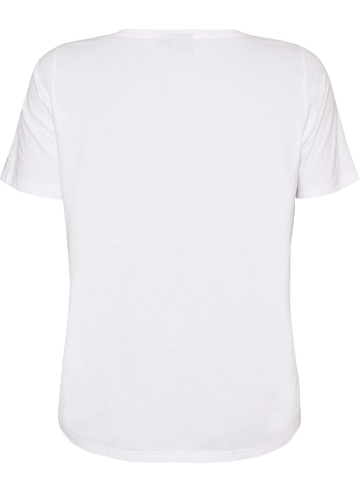 T-shirt met motief, Wit, Packshot image number 1