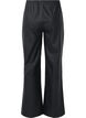 Losse imitatielederen broek met elastische tailleband, Black, Packshot image number 1