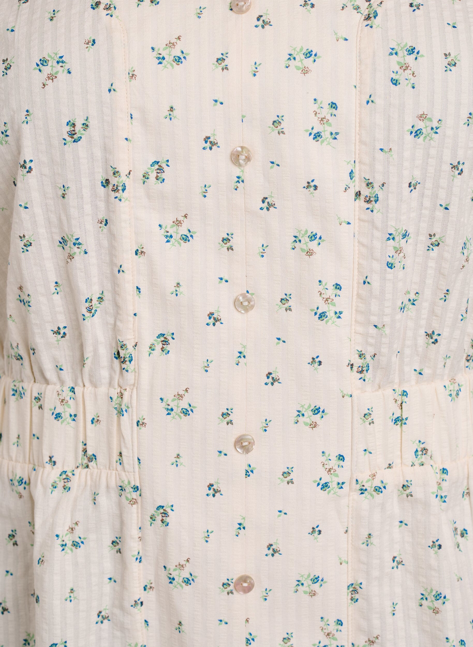 ZizziMidi-jurk met korte mouwen en een voorsplit, Wit, Packshot image number 2