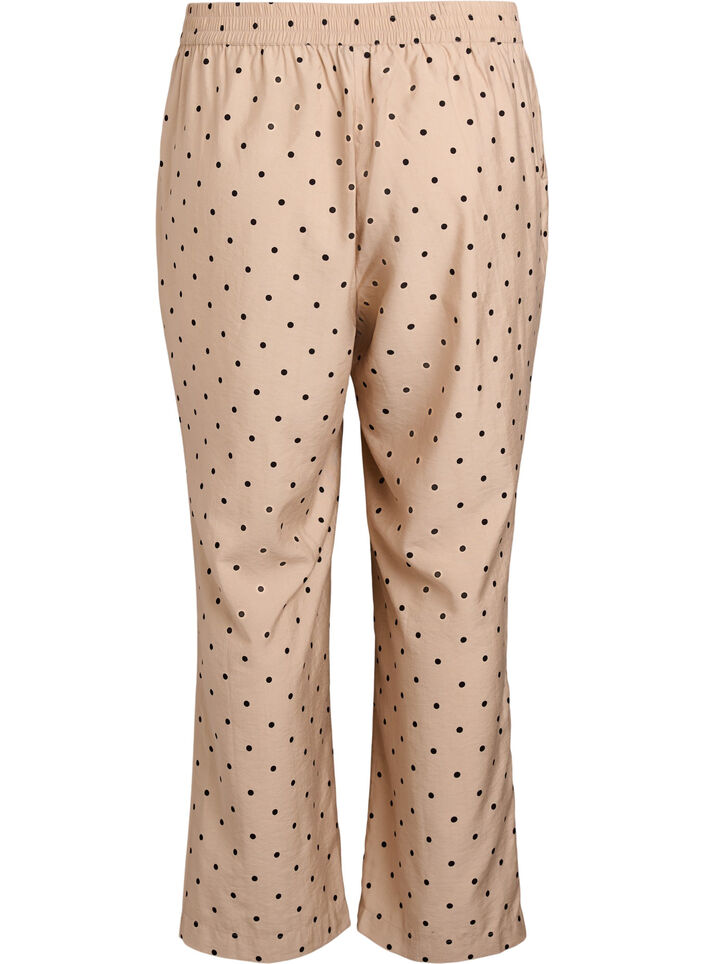 Broek met stippen en rechte pijpen, Doeskin w. dot AOP, Packshot