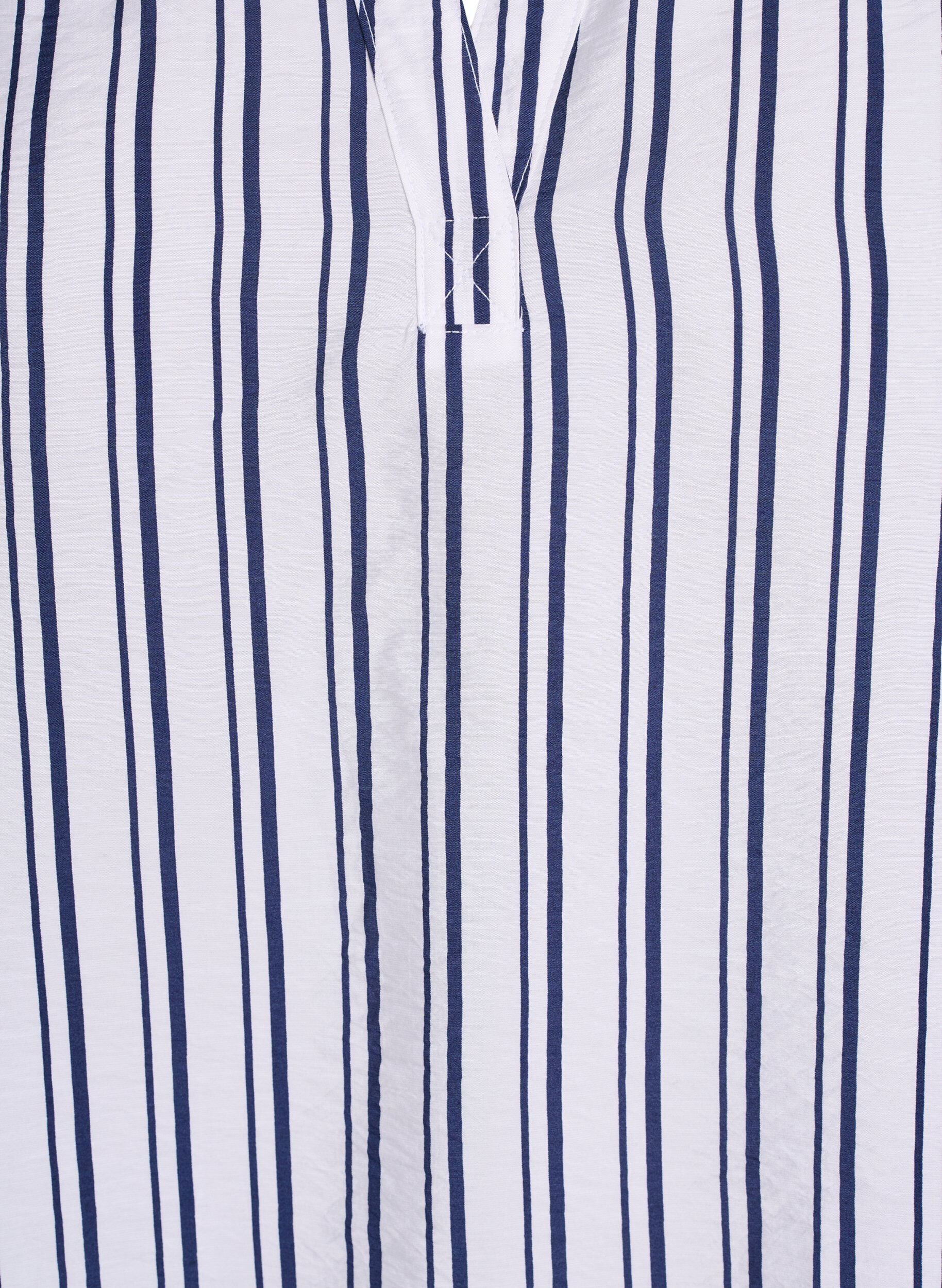 ZizziFLASH - Gestreepte blouse met V-hals, Wit, Packshot image number 2