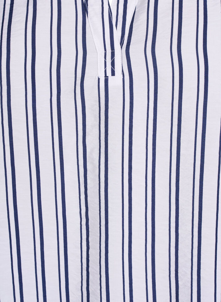 FLASH - Gestreepte blouse met V-hals, Wit, Packshot image number 2