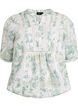 Blouse met print en 1/2 mouwen, Wit, Packshot image number 0
