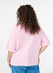 Gebreid vest met korte mouwen en strikjes, Roze, Model image number 2