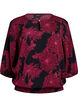 Viscose blouse met bloemenprint en smockwerk, Donker Bordeaux, Packshot image number 0