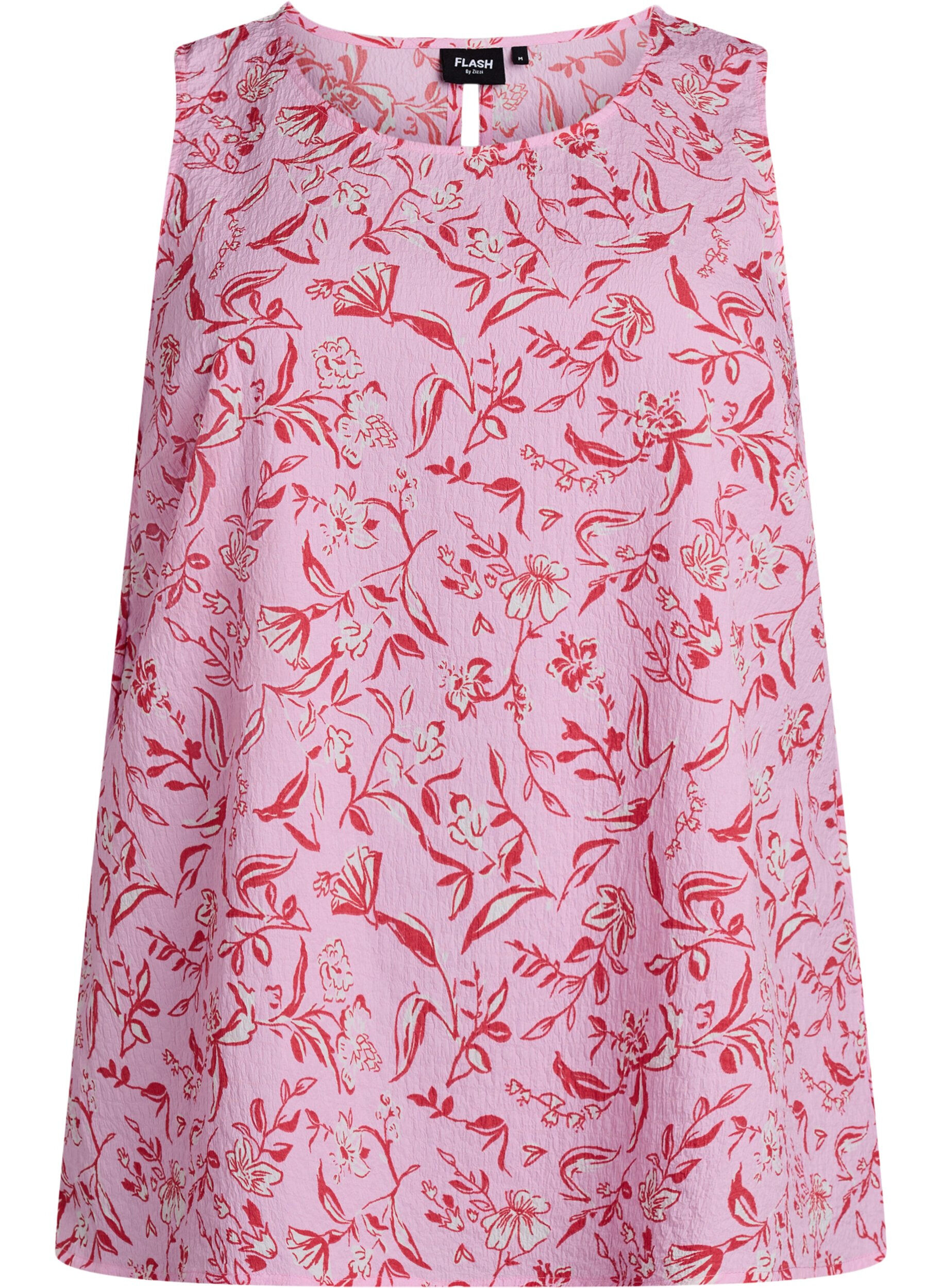 ZizziFLASH - Mouwloze top met textuur, Rood, Packshot image number 0