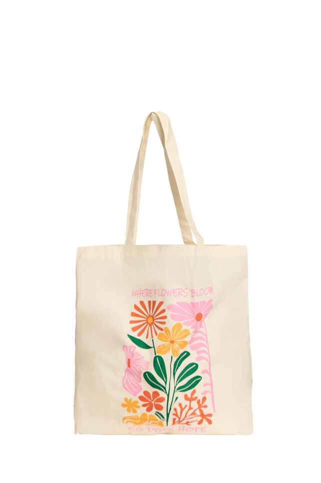 Tote bag met print, Roze, Packshot image number 0