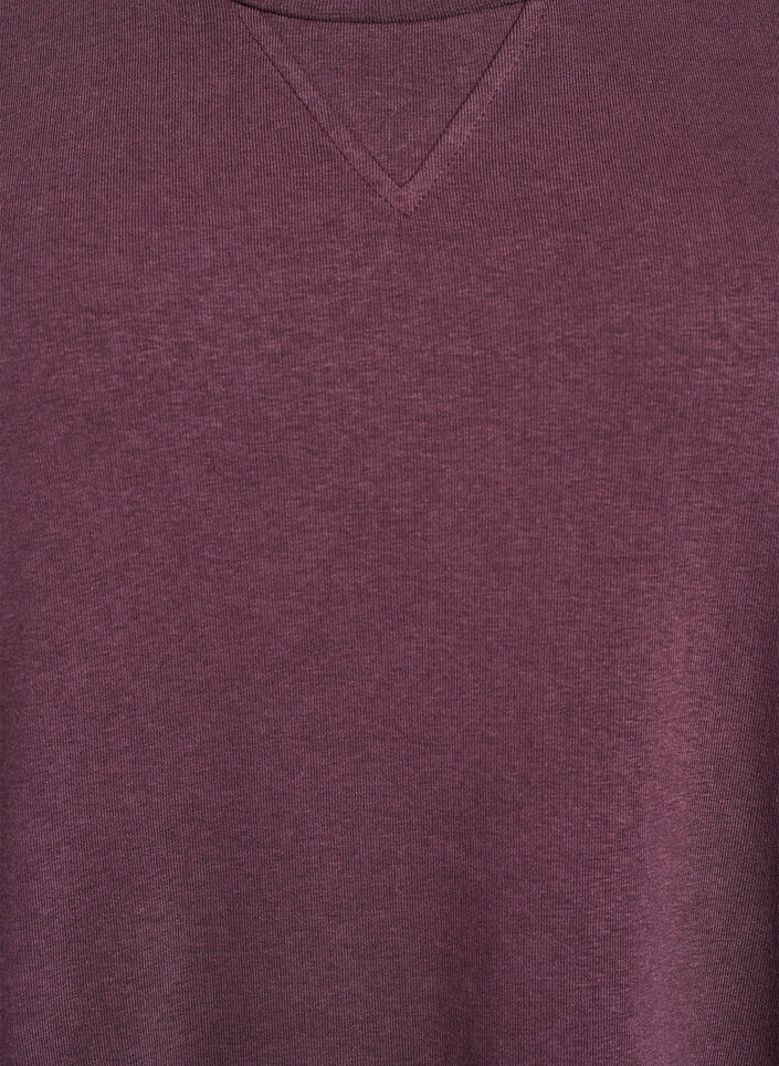 Katoenen sweatjurk met zakken, Donker Bordeaux, Packshot image number 2