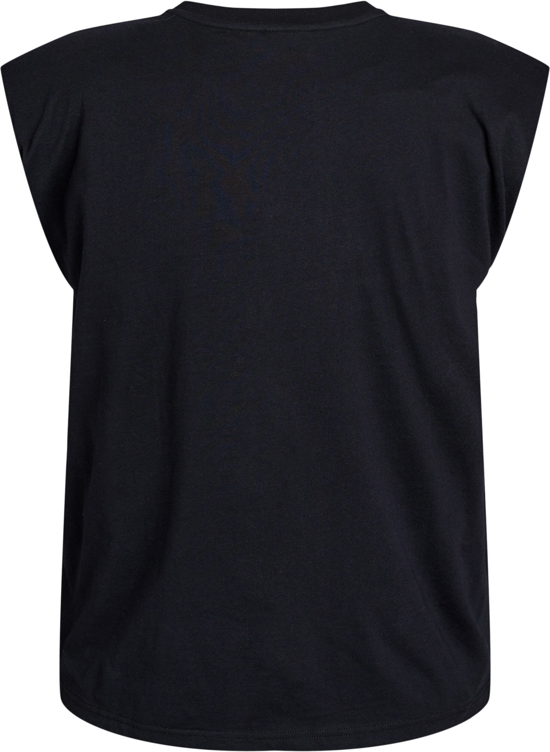 ZizziMouwloze blouse van jersey met schoudervulling, Zwart, Packshot image number 1