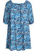 Strandjurk in viscose met print, Blauw, Packshot image number 0