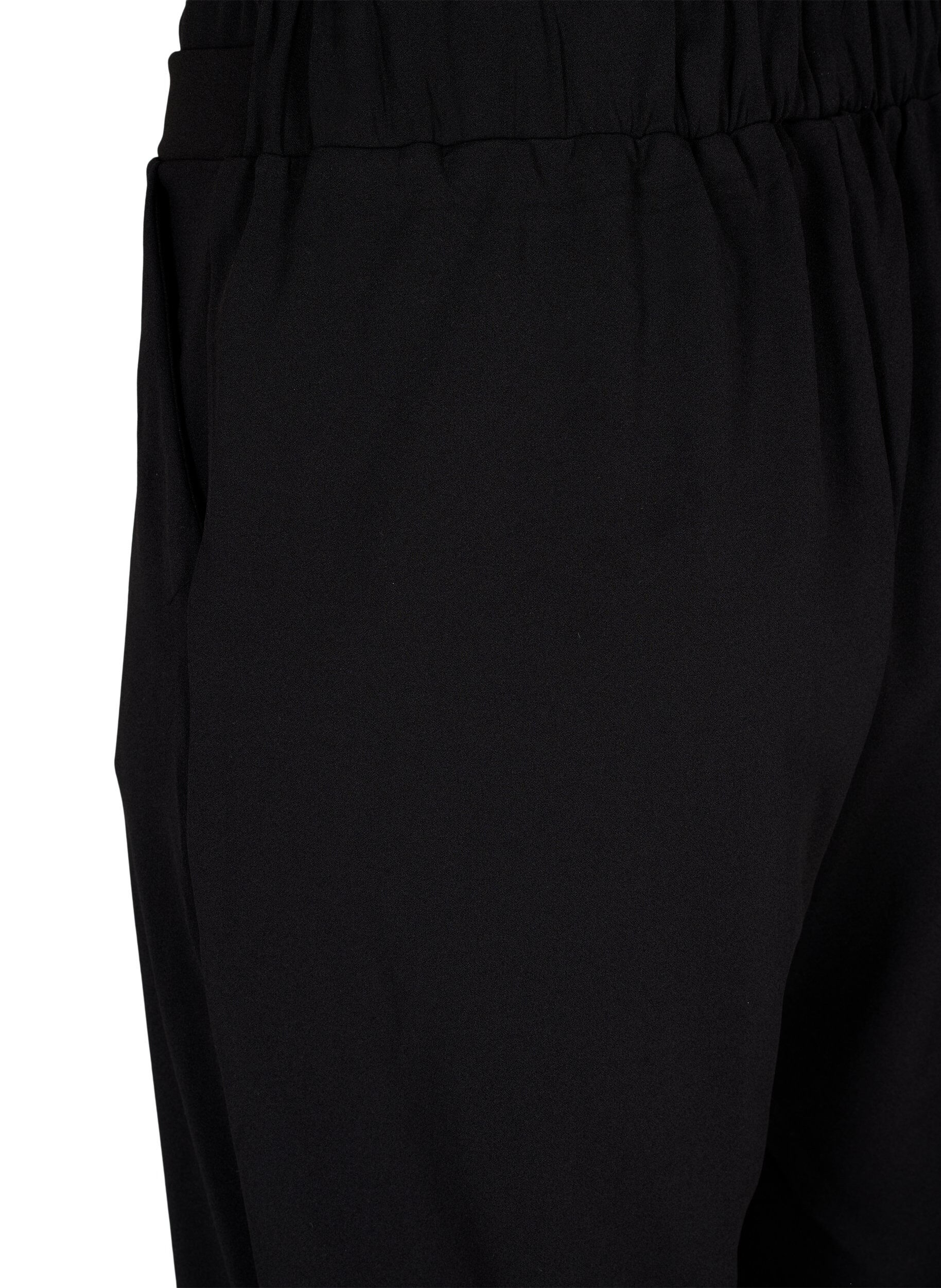 Zizzi Pantalon ample avec poches, Noir, Packshot image number 3