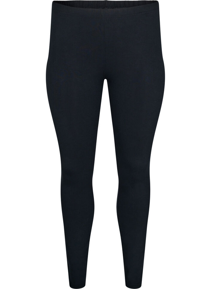 Basisleggings met extra lengte, Zwart, Packshot image number 0
