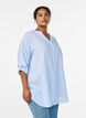Geruite tuniek met 3/4 mouwen, Blauw, Model image number 0