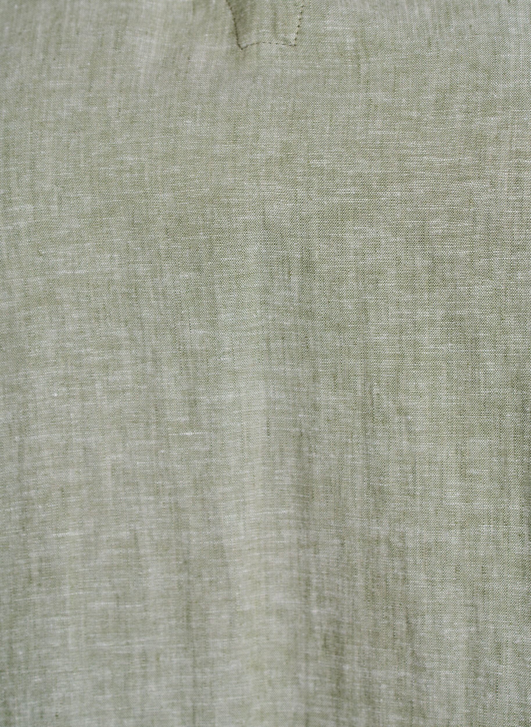 ZizziBlouse in linnen en viscose met mouwen 1/2, Groen, Packshot image number 2