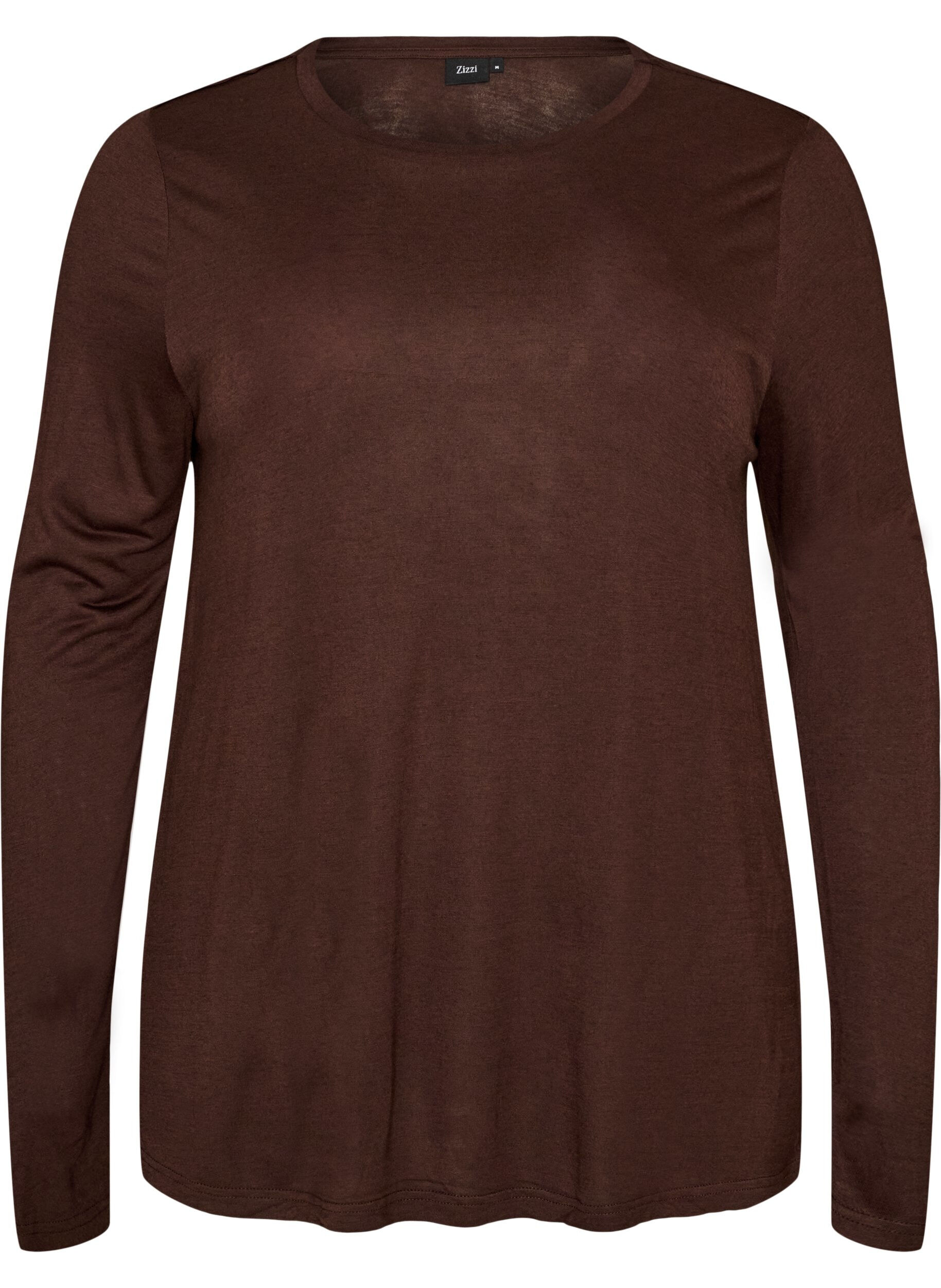 Blouse met lange mouwen van wol en viscose