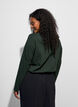 T-shirt met lange mouwen, V-hals en knopen, Groen, Model image number 2