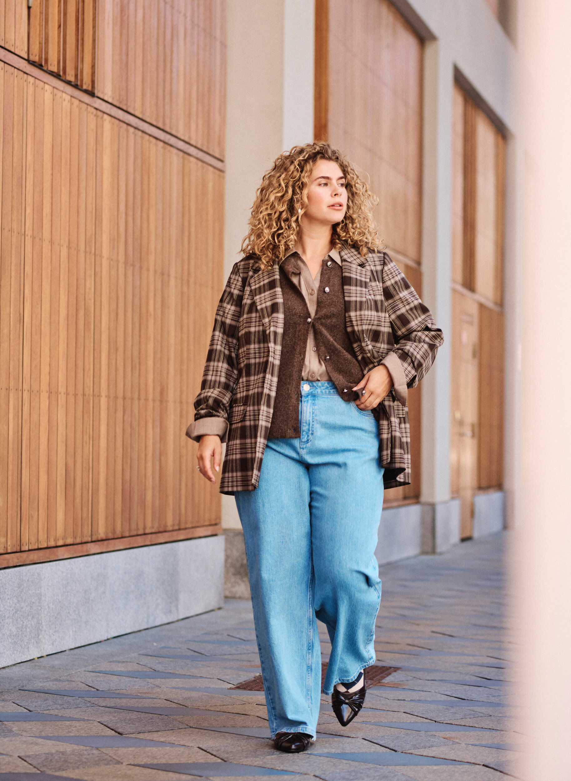 Wide-leg jeans met hoge taille