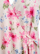 Robe portefeuille &agrave; fleurs et manches courtes, Blanc, Packshot image number 2