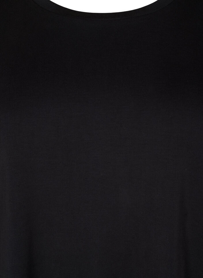T-shirt van Tencel ™ Modal met ronde hals, Zwart, Packshot image number 2
