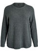 Gem&ecirc;leerde gebreide blouse met ronde hals, Groen, Packshot image number 0